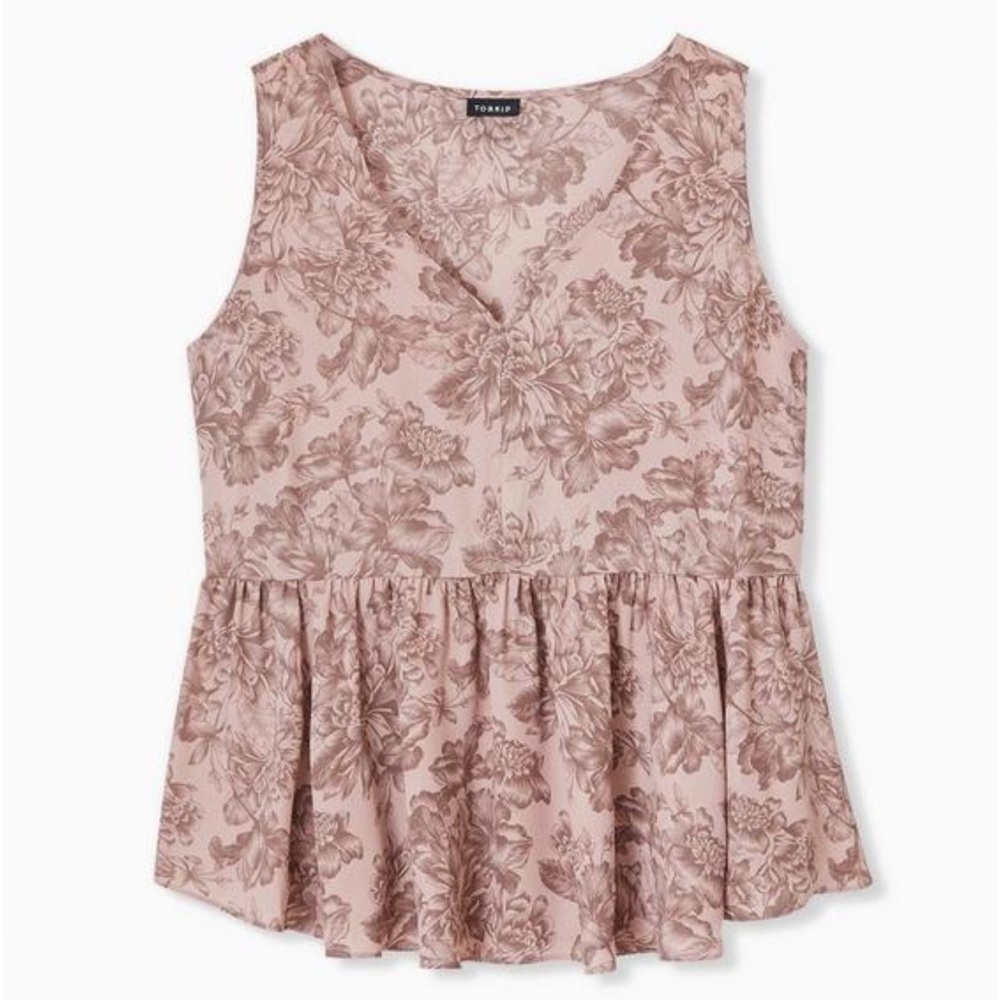 Torrid Peplum Georgette Midi Tank